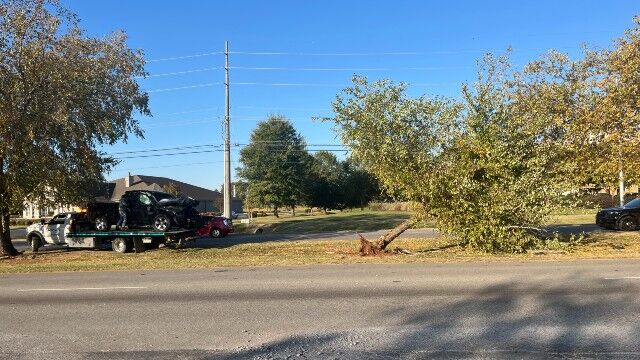 Wreck on Hughes Road at Colonial Way